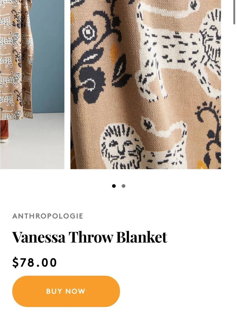 Anthropology Nicole miller blanket